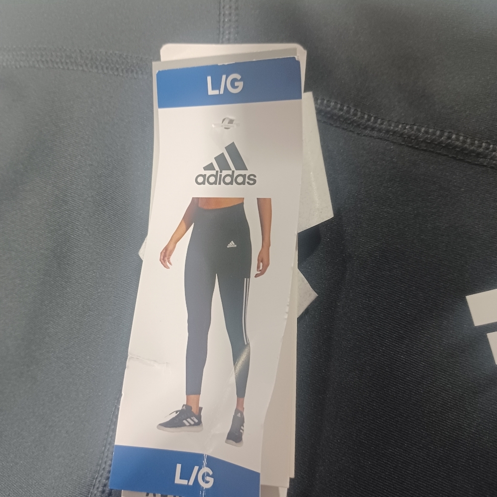 Adidas Black and White Leggings - Picture 4 of 7
